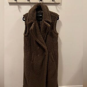 Fashion Nova Chocolate Brown Sleeveless Cardigan